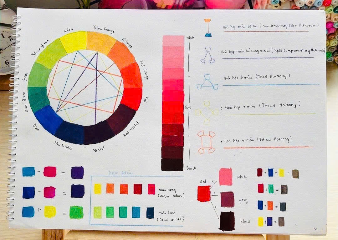 Lý thuyết màu sắc cơ bản giúp tranh của bạn hài hòa hơn