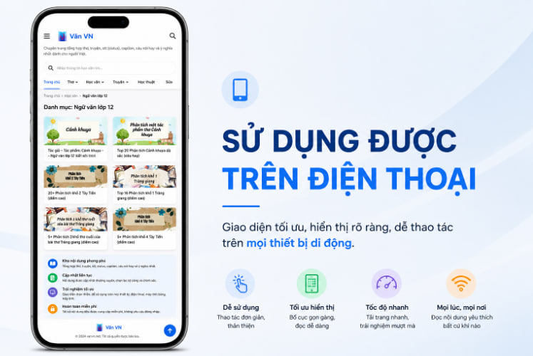 Trải nghiệm học Văn tiện lợi trên mọi thiết bị