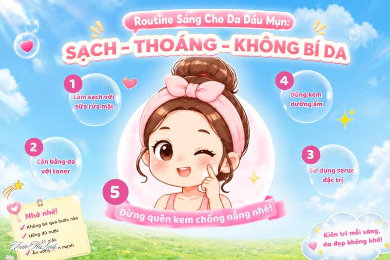 Skincare routine cho da dầu mụn - Vì sao chống nắng quan trọng với da mụn Skincare routine cho da dầu mụn - Vì sao chống nắng quan trọng với da mụn